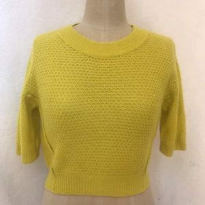 Rebecca Taylor  cashmere chartreuse sweater
